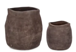 Online Bizzotto SET2 P.VASO MINH SAGOMATO TERRACOT SCURA