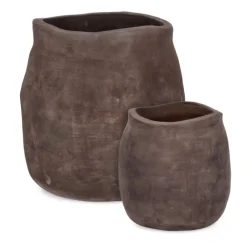 Online Bizzotto SET2 P.VASO MINH SAGOMATO TERRACOT SCURA