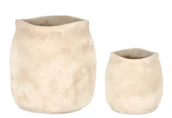 Outlet Bizzotto SET2 P.VASO MINH SAGOMATO TERRACOT CHIAR