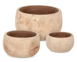 Outlet Bizzotto SET3 P.VASO MINH TO BASS TERRACOTTA MARR