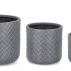 New Bizzotto SET3 P.VASO RHOMBUS CIL ANTRACITE