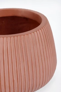 Online Bizzotto SET3 P.VASO RIBBED BOMB TERRACOTTA ALTO