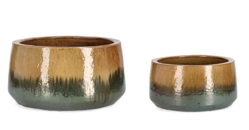 Best Bizzotto SET2 P.VASO THRAN BASSO MELANGE OCRA