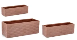 Clearance Bizzotto SET3 P.VASO TRESSAGE RETT TERRACOTTA