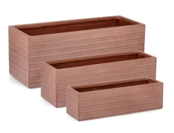 Clearance Bizzotto SET3 P.VASO TRESSAGE RETT TERRACOTTA