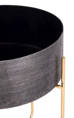 Sale Bizzotto SET2 P.VASO VARANASI STAND TO NERO