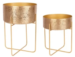 Clearance Bizzotto SET2 P.VASO VARANASI STAND TO ORO