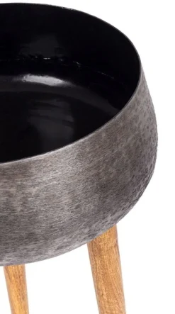 Discount Bizzotto SET3 P.VASO VARANASI TREPPIEDE TO NERO