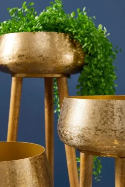 New Bizzotto SET3 P.VASO VARANASI TREPPIEDE TO ORO