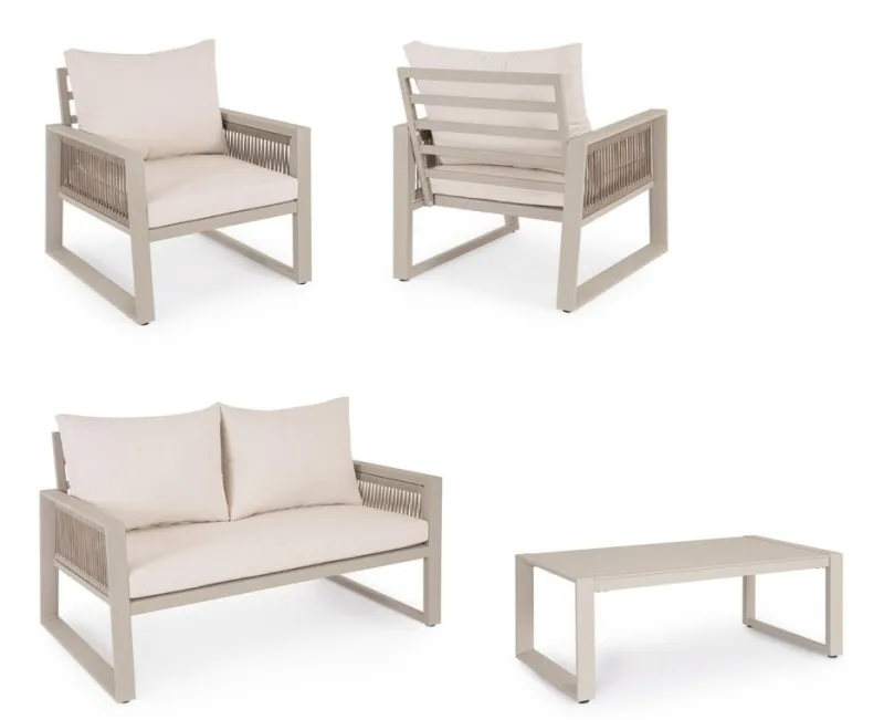 Clearance Bizzotto SET4 SALOTTO C-C CAPTIVA PEYOTE