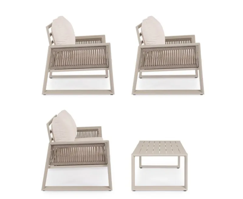 Clearance Bizzotto SET4 SALOTTO C-C CAPTIVA PEYOTE