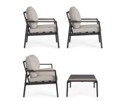 New Bizzotto SET4 SALOTTO C-C ELNA ANTRACITE LH32
