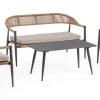 Hot Bizzotto SET4 SALOTTO C-C JANDIA ANTRACIT/NATURAL