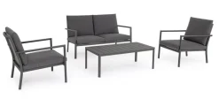 Best Bizzotto SET4 SALOTTO C-C KONNOR ANTRACITE CX23