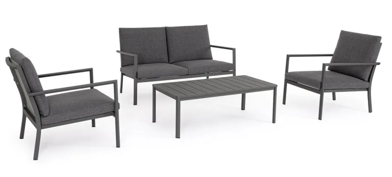 Best Bizzotto SET4 SALOTTO C-C KONNOR ANTRACITE CX23