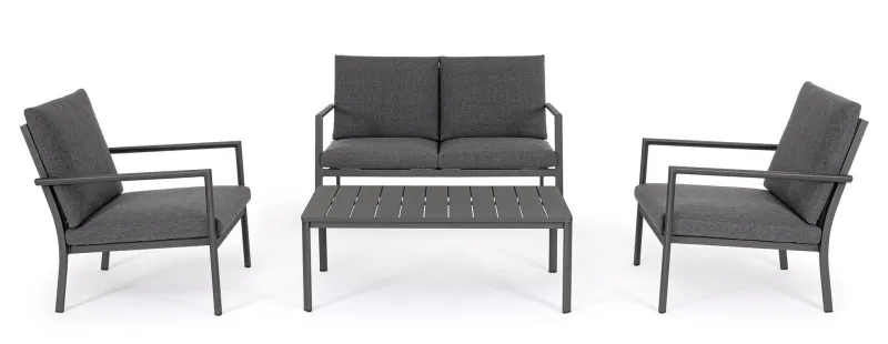 Best Bizzotto SET4 SALOTTO C-C KONNOR ANTRACITE CX23