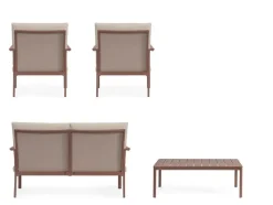 Bizzotto SET4 SALOTTO C-C KONNOR BARN