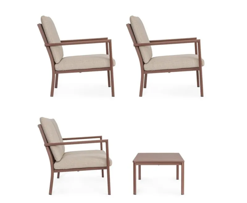 Bizzotto SET4 SALOTTO C-C KONNOR BARN