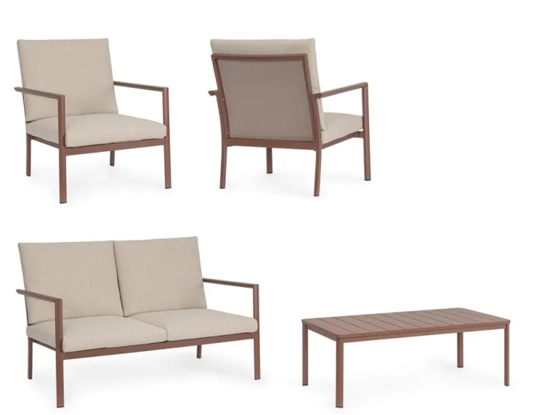 Bizzotto SET4 SALOTTO C-C KONNOR BARN