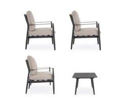 Best Bizzotto SET4 SALOTTO C-C NEBULA ANTRACITE YK13