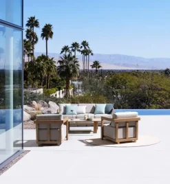 Clearance Bizzotto SET4 SALOTTO IN ALLUMINIO NATURALE- THESEUS