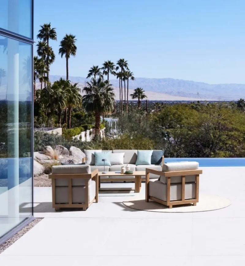 Clearance Bizzotto SET4 SALOTTO IN ALLUMINIO NATURALE- THESEUS