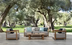 Clearance Bizzotto SET4 SALOTTO IN ALLUMINIO NATURALE- THESEUS