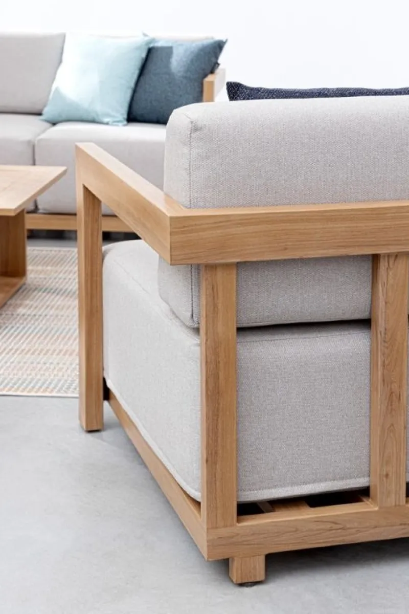 Clearance Bizzotto SET4 SALOTTO IN ALLUMINIO NATURALE- THESEUS