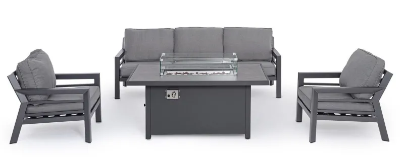 Hot Bizzotto SET4 SALOTTO IN ALLUMINIO ANTRACITE PG61 - HENDRIX