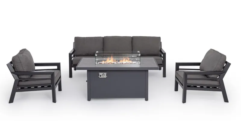 Hot Bizzotto SET4 SALOTTO IN ALLUMINIO ANTRACITE PG61 - HENDRIX