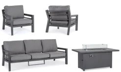 Hot Bizzotto SET4 SALOTTO IN ALLUMINIO ANTRACITE PG61 - HENDRIX