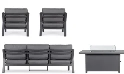 Hot Bizzotto SET4 SALOTTO IN ALLUMINIO ANTRACITE PG61 - HENDRIX