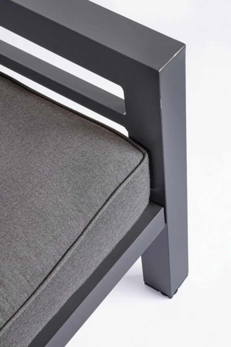 Hot Bizzotto SET4 SALOTTO IN ALLUMINIO ANTRACITE PG61 - HENDRIX