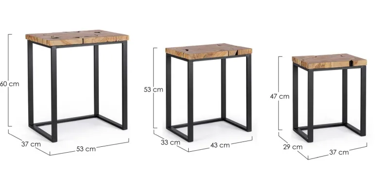 Sale Bizzotto SET3 TAVOLINI- ELWOOD