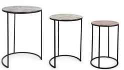 Sale Bizzotto SET3 TAVOLINI IN ALLUMINIO - TAHIR