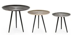 Sale Bizzotto SET3 TAVOLINI IN ALLUMINIO - TAHIR