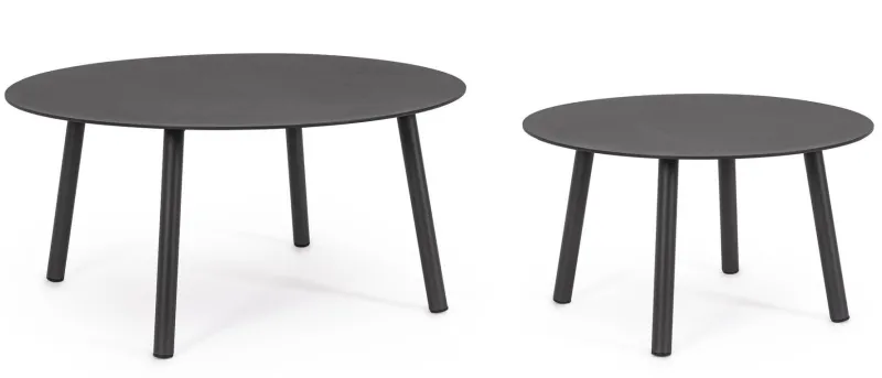 Hot Bizzotto SET2 TAVOLINI IN CORDA ANTRACITE WG21 - AMINTA