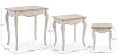 Sale Bizzotto SET3 TAVOLINI IN LEGNO - CLARISSE