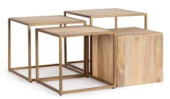 Best Bizzotto SET4 TAVOLINI IN LEGNO - JAIDEV