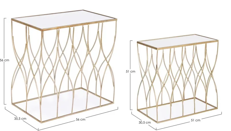 Best Bizzotto SET2 TAVOLINI IN METALLO J19 - ELENOR