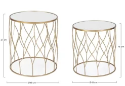 Bizzotto SET2 TAVOLINI IN METALLO J16 - ELENOR