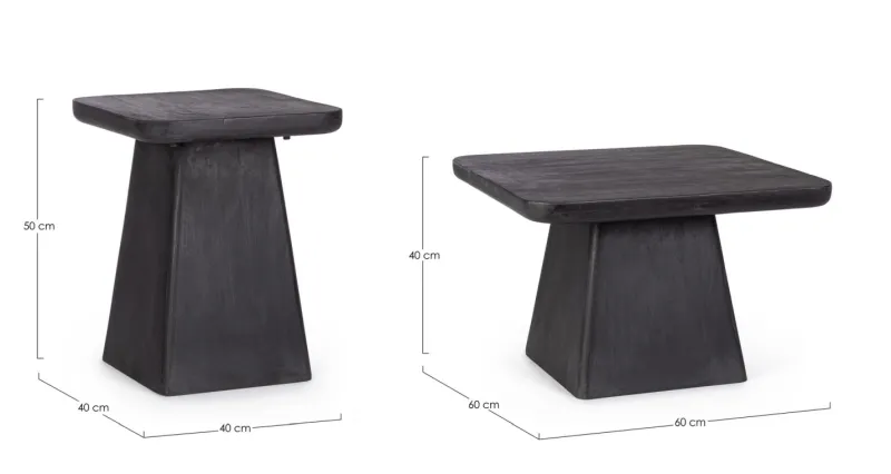 Bizzotto SET2 TAVOLINO FUJI QUADRATO