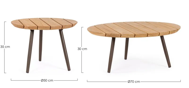 Discount Bizzotto SET2 TAVOLINO TALAIA D50-D70 JAVA