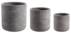 Sale Bizzotto SET3 VASO CEMENT CIL GRIGIO