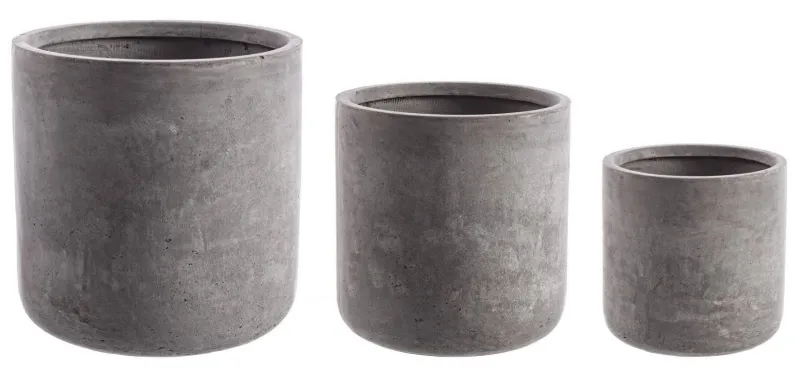 Sale Bizzotto SET3 VASO CEMENT CIL GRIGIO