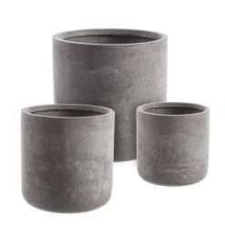 Sale Bizzotto SET3 VASO CEMENT CIL GRIGIO