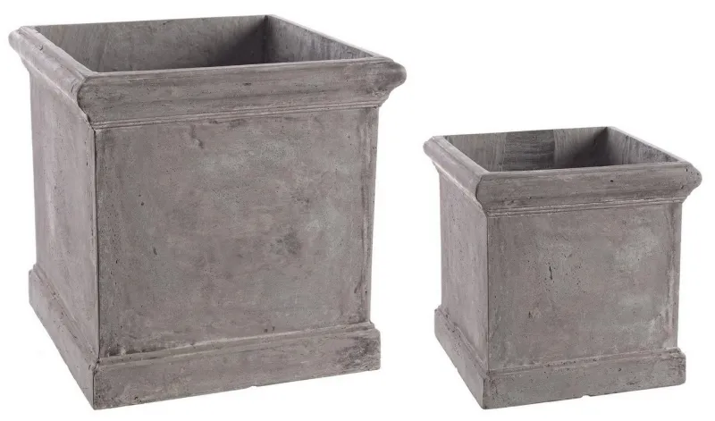 Bizzotto SET2 VASO CEMENT QU GRIGIO