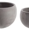 Best Bizzotto SET2 VASO CEMENT SFERA GRIGIO