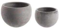 Best Bizzotto SET2 VASO CEMENT SFERA GRIGIO