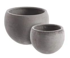 Best Bizzotto SET2 VASO CEMENT SFERA GRIGIO